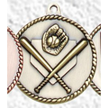 Medal, "Baseball" High Relief - 2" Dia